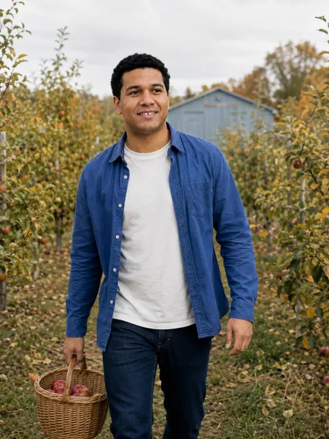 AI dating photo example: A pocket of autumn