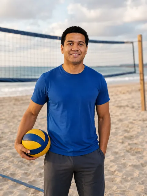 AI dating photo example: A game with friends