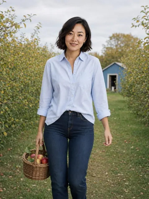 AI dating photo example: A pocket of autumn