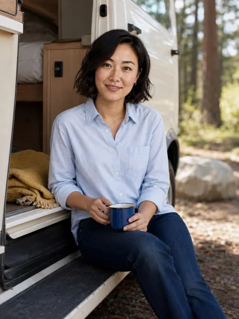 AI dating photo example: A slower morning