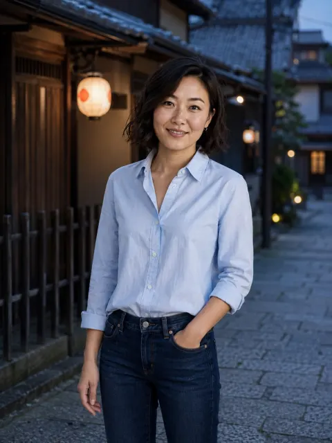 Mei in the “An evening wander” scene