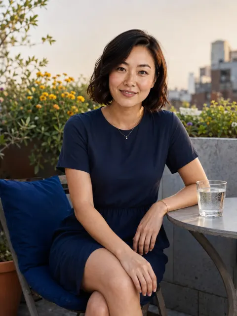 AI dating photo example: Room for the evening